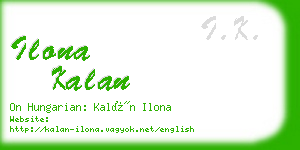 ilona kalan business card
